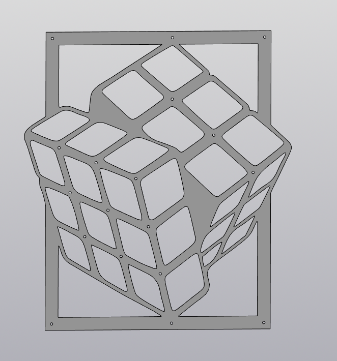 3D модель Панно кубик-рубик