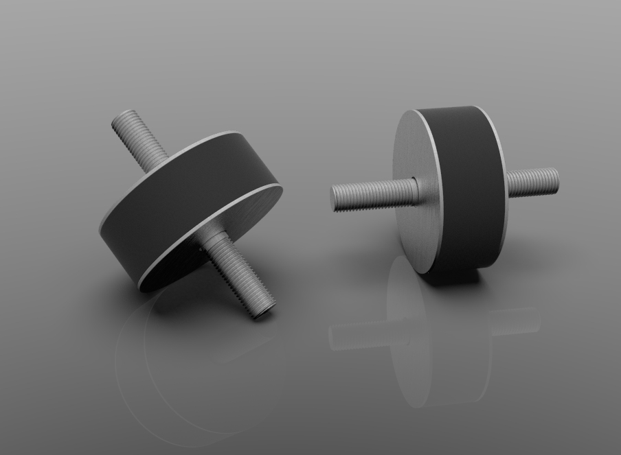 3D модель Виброопоры ЕС тип A для промышленного оборудования