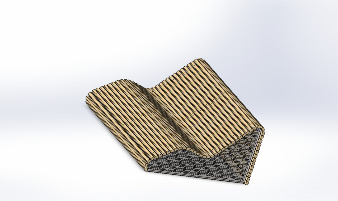 3D модель Лежак 1817х2400х1000 мм