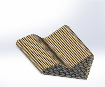 3D модель Лежак 1817х2400х1000 мм