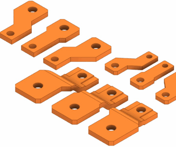 3D модель ABB Formula KIT ES A1,А2,А3 3p терминалы 57,750 мм, 50 мм, 40мм