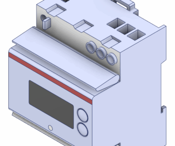 3D модель Трёхфазный электронный счётчик энергии ABB EV3 012-100