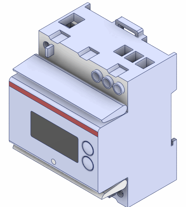3D модель Трёхфазный электронный счётчик энергии ABB EV3 012-100