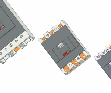 3D модель Автоматический выключатель ABB SACE FORMULA три типо-размера А1,А2,А3