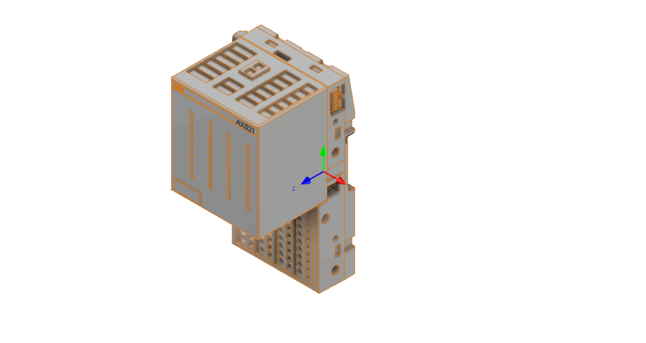 3D модель Модуль аналогового вводу/вывода ABB AX521-TU516