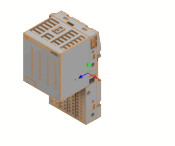 3D модель Модуль аналогового вводу/вывода ABB AX521-TU516