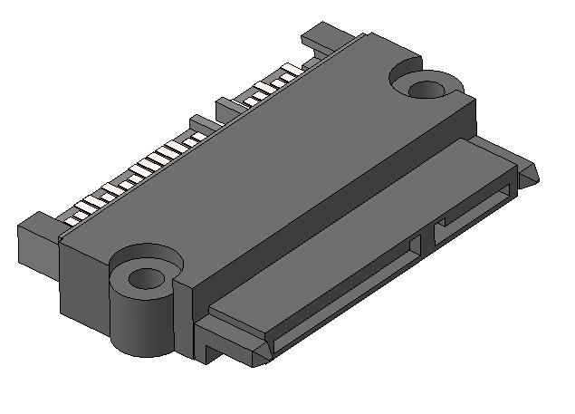 3D модель SATA адаптер 22-контактный