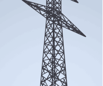 3D модель Анкерно-угловая опора У110-2