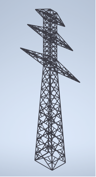 3D модель Анкерно-угловая опора У110-2