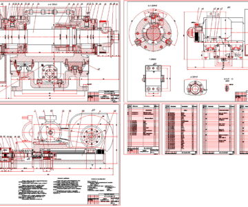 Чертеж Бабка шлифовальная на гидродинамических  опорах круглошлифовального станка класса точности “П ”