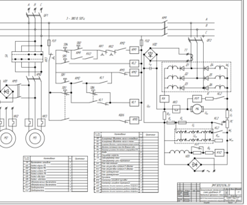 Чертеж Разработка, эксплуатация и обслуживание электрооборудования фрезерного станка