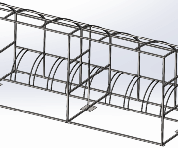 3D модель Велопарковка на 3, 5, 10, 15 мест.