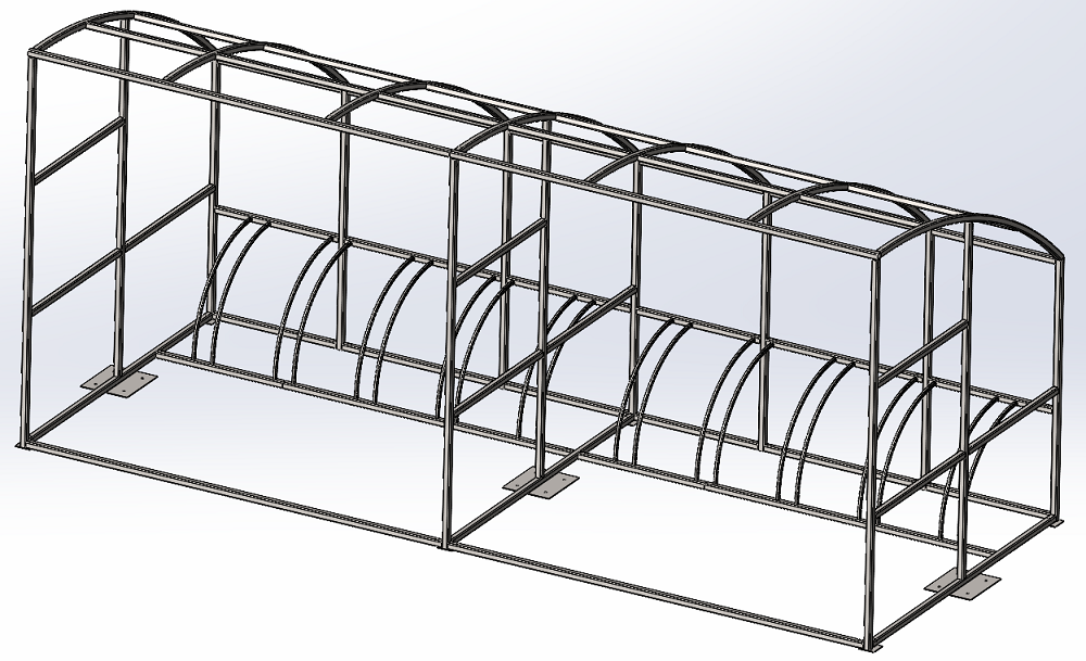 3D модель Велопарковка на 3, 5, 10, 15 мест.