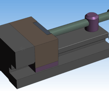 3D модель Параметрическая 3D Модель на Тиски шлифовальные станочные