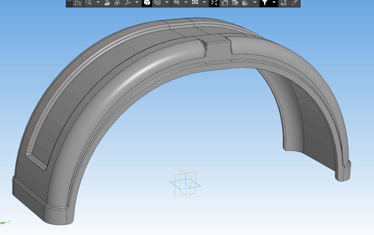 3D модель Крыло прицепа R13-R15 (003600RT)
