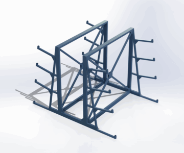 3D модель Стеллаж для металлопроката 2590х2000х1900 мм