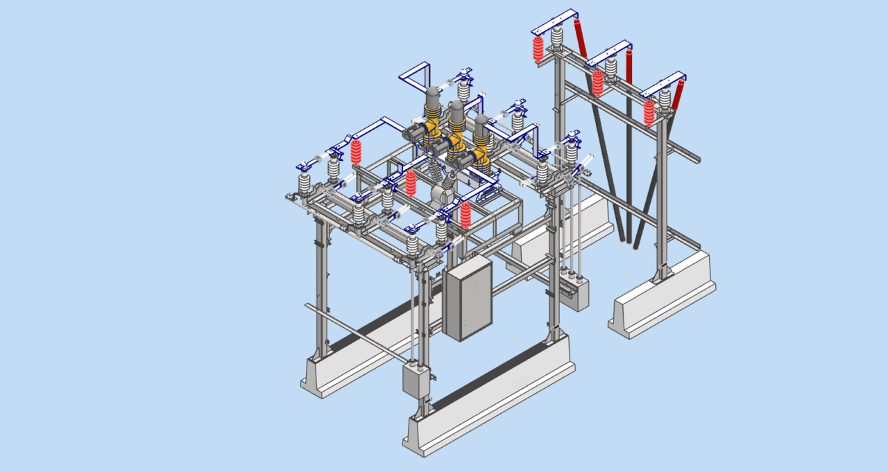 3D модель Блок выключателя 35 кВ