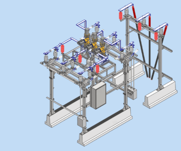 3D модель Блок выключателя 35 кВ