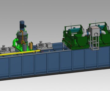 3D модель Модель емкости грубой очистки бурового раствора с навесным оборудованием.