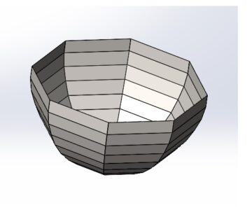 3D модель Чан банный, без печи. Высота 1000. Ширина 1900. 8-угольный