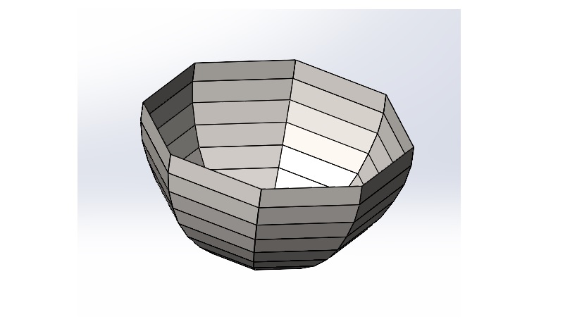 3D модель Чан банный, без печи. Высота 1000. Ширина 1900. 8-угольный