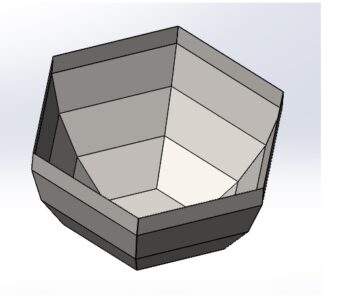 Чертеж Чан банный, без печи. Высота 1000. Ширина 1500. 6-угольный