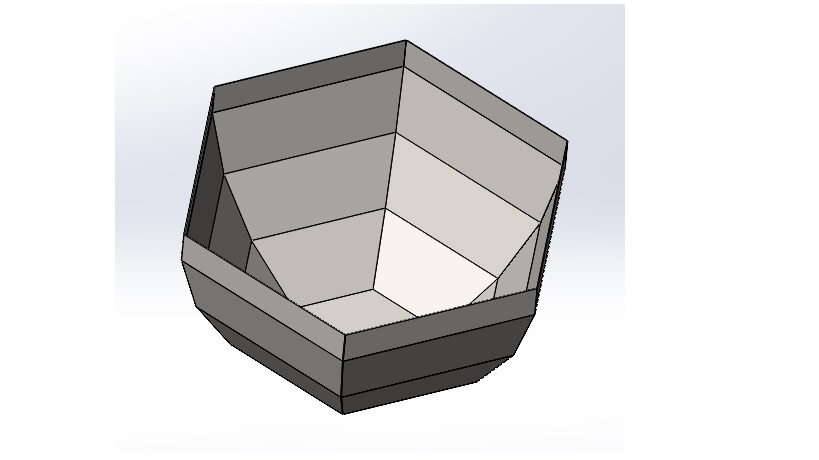 Чертеж Чан банный, без печи. Высота 1000. Ширина 1500. 6-угольный