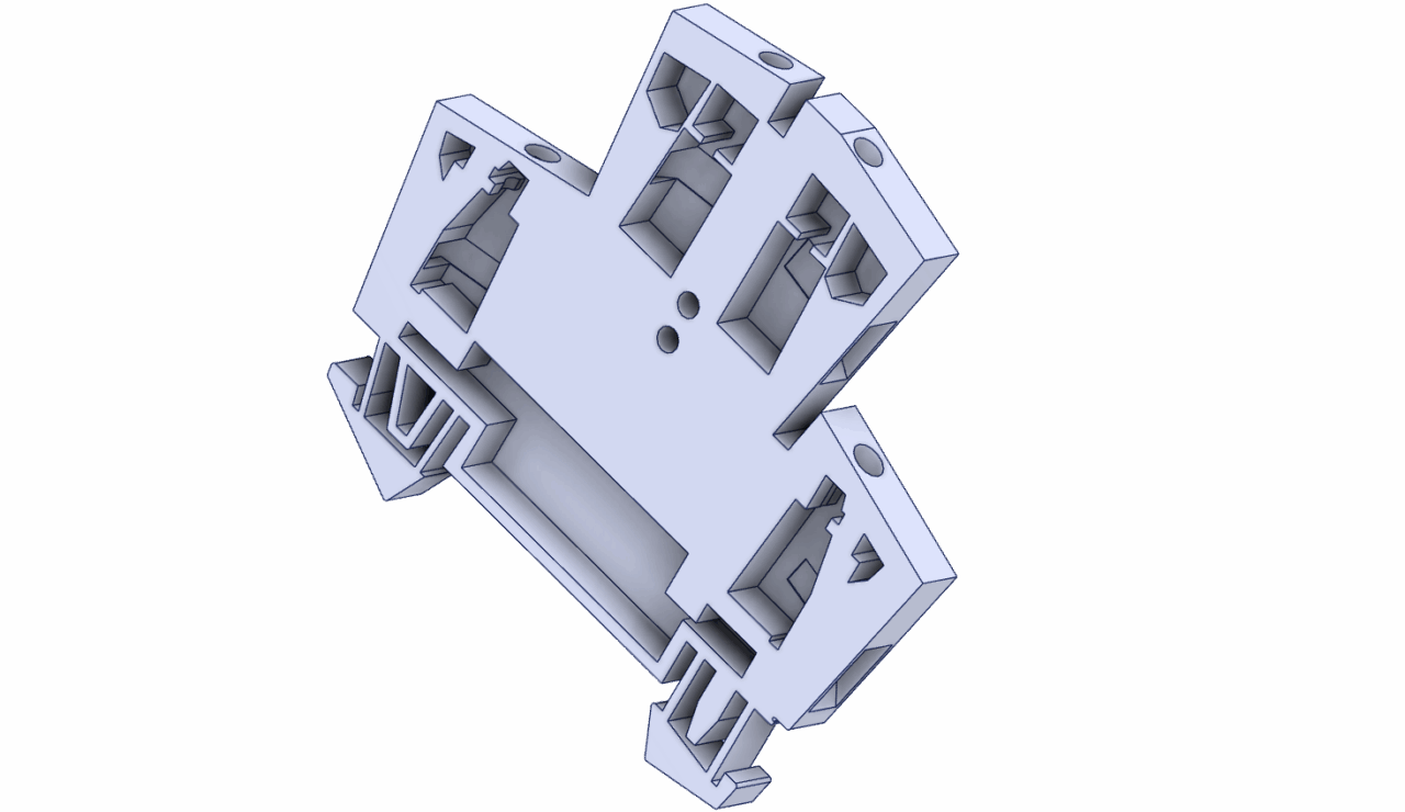 3D модель ABB Clema doble piso клеммная колодка двухъярусная