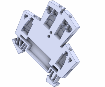 3D модель ABB Clema doble piso клеммная колодка двухъярусная