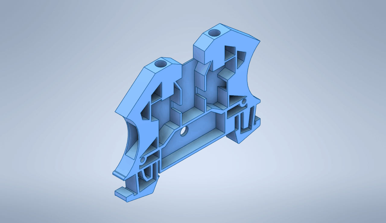 3D модель ABB Clema Sencilla Azul клеммная колодка