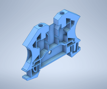 3D модель ABB Clema Sencilla Azul клеммная колодка