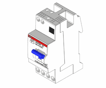 3D модель УЗО АВВ DDA204 AC-25_0.03 mA