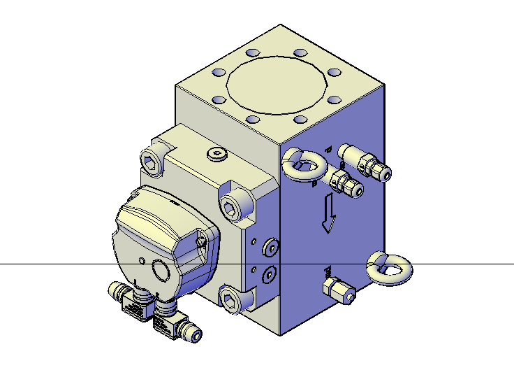 3D модель Счетчик газа роторный DN50 PN110