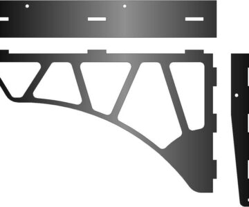 Чертеж Кронштейн угловой для полки 250х150мм.