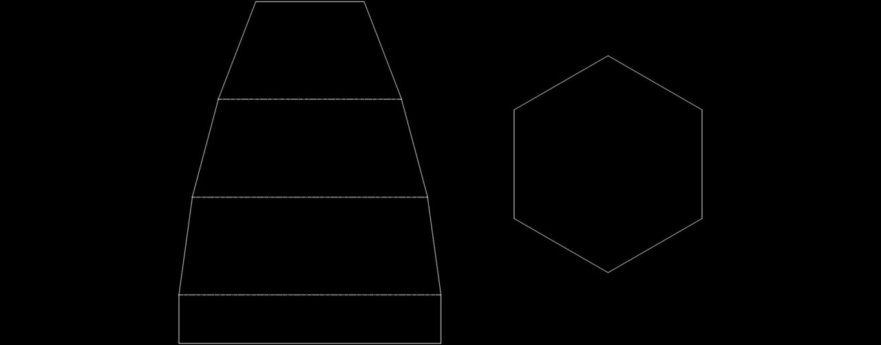 Чертеж Чан банный, без печи. Высота 1000. Ширина 1500. 6-угольный