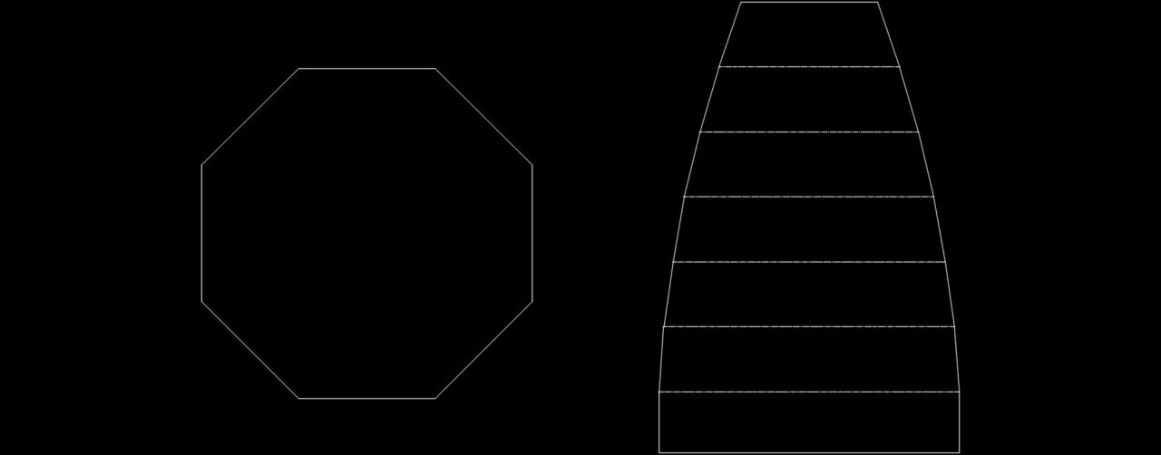3D модель Чан банный, без печи. Высота 1000. Ширина 1900. 8-угольный