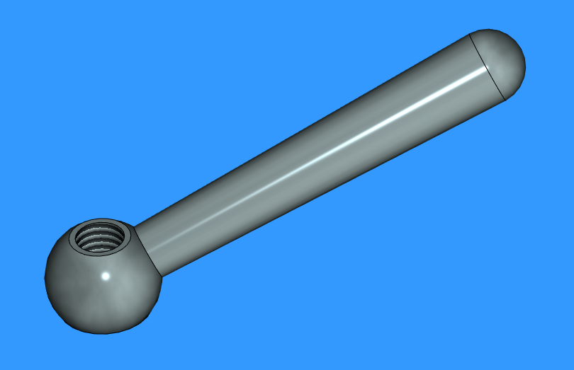 3D модель Рукоятка рычага 80-M10-N и 160-M20-N.