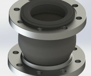 3D модель Фланцевый компенсатор резиновый DN 80 и DN100