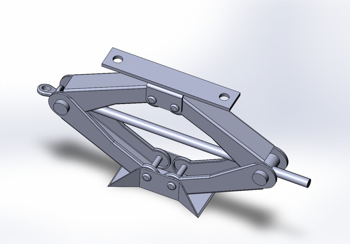 3D модель Домкрат винтовой ромбообразный грузоподъёмностью 2 тонны