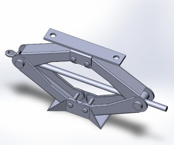 3D модель Домкрат винтовой ромбообразный грузоподъёмностью 2 тонны