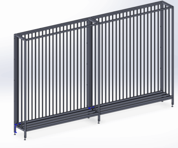 Чертеж Дровница, металлоконструкция для дров 4000х450х2350