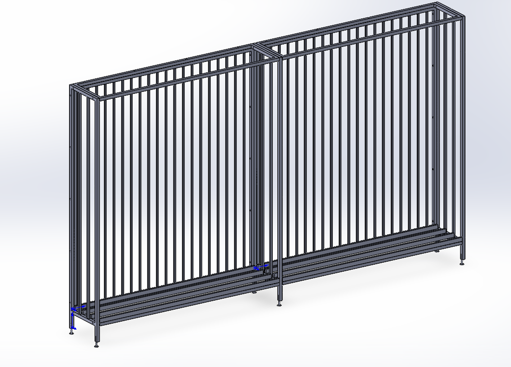 Чертеж Дровница, металлоконструкция для дров 4000х450х2350