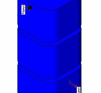 3D модель Емкость вертикальная 500л