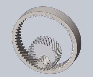 3D модель Высокоточные модели зубчатой передачи, выполненные методом обкатки