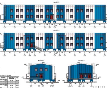 Чертеж Административно-бытовой корпус (архитектурные решения)