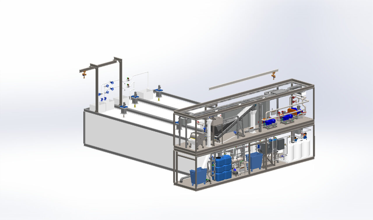 3D модель Февраль-200 [ТХ] - Установка биологической очистки хоз-быт сточных вод производительностью 200 куб.м/сутки на основе технологии МБР