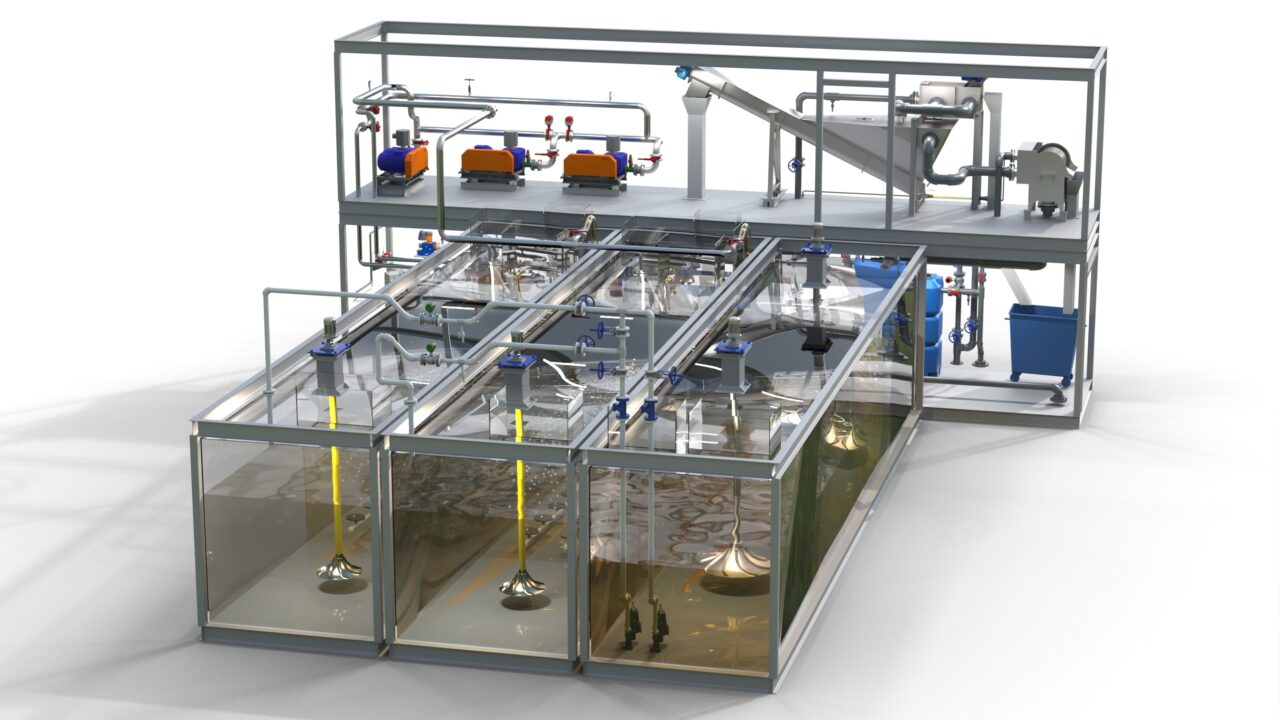 3D модель Февраль-200 [ТХ] - Установка биологической очистки хоз-быт сточных вод производительностью 200 куб.м/сутки на основе технологии МБР