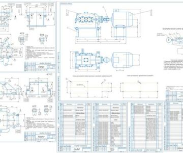 Чертеж Проектирование привода ленточного конвейера, согласно схемы и исходных данных (uобщ=7.1)