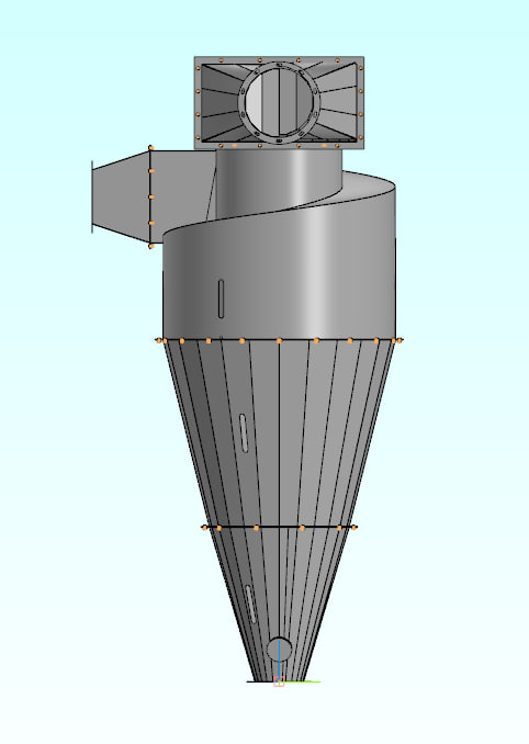 3D модель Циклон ЦОЛ-6 одиночный   ЦОЛ6.000.00.00
