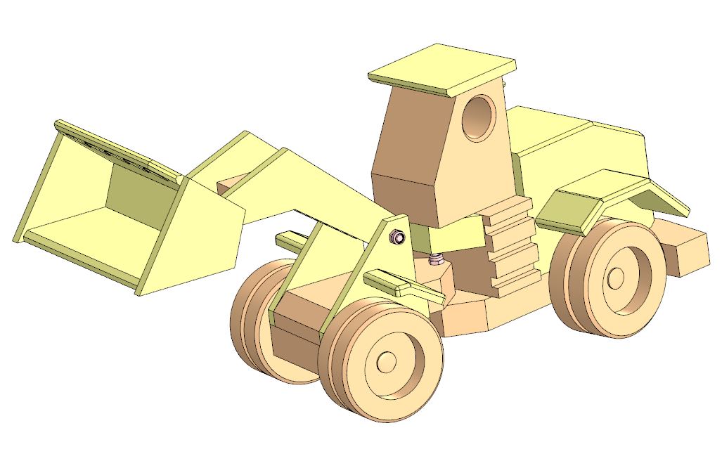 3D модель Игрушка "Фронтальный погрузчик"